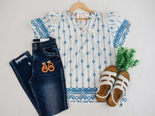 Stand Out Embroidery Top - The Southern Loft