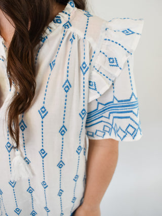 Stand Out Embroidery Top - The Southern Loft