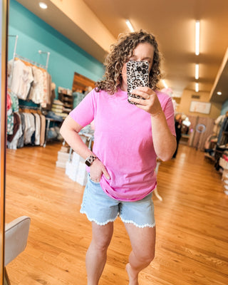 Stay Here Awhile Boyfriend Cotton Tee - The Southern Loft