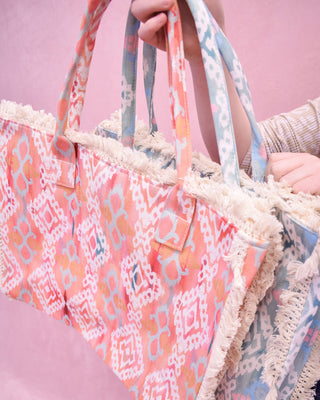 Stella Boho Pattern Fringe Tote Bag - The Southern Loft