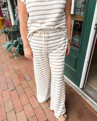 Summer Casual Striped Drawstring Lounge Pants - The Southern Loft
