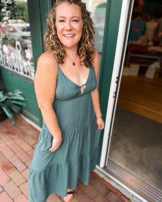 Sweetheart Stroll Tiered Cami Midi Dress - The Southern Loft