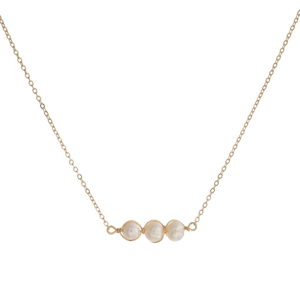Three Pearls in a Pod Necklace - The Southern Loft