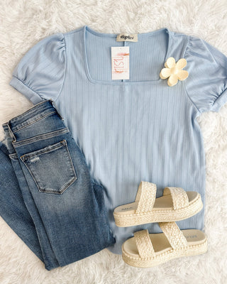 Time And Place Bubble Sleeve Top - The Southern Loft