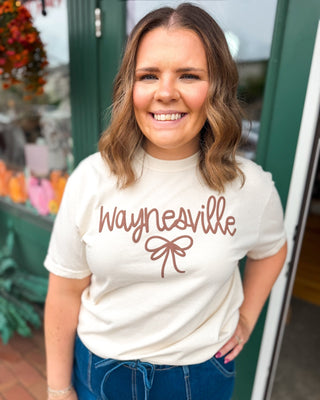 Waynesville, With Love Puff Print Graphic Tee - The Southern Loft