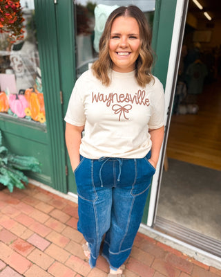 Waynesville, With Love Puff Print Graphic Tee - The Southern Loft