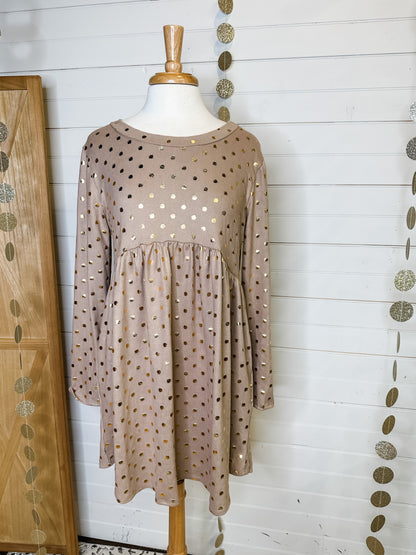 All At Once Foil Dot Dress