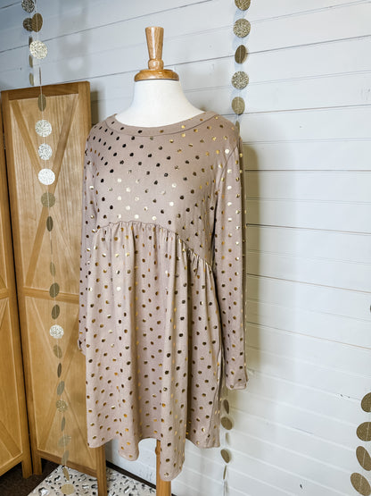 All At Once Foil Dot Dress