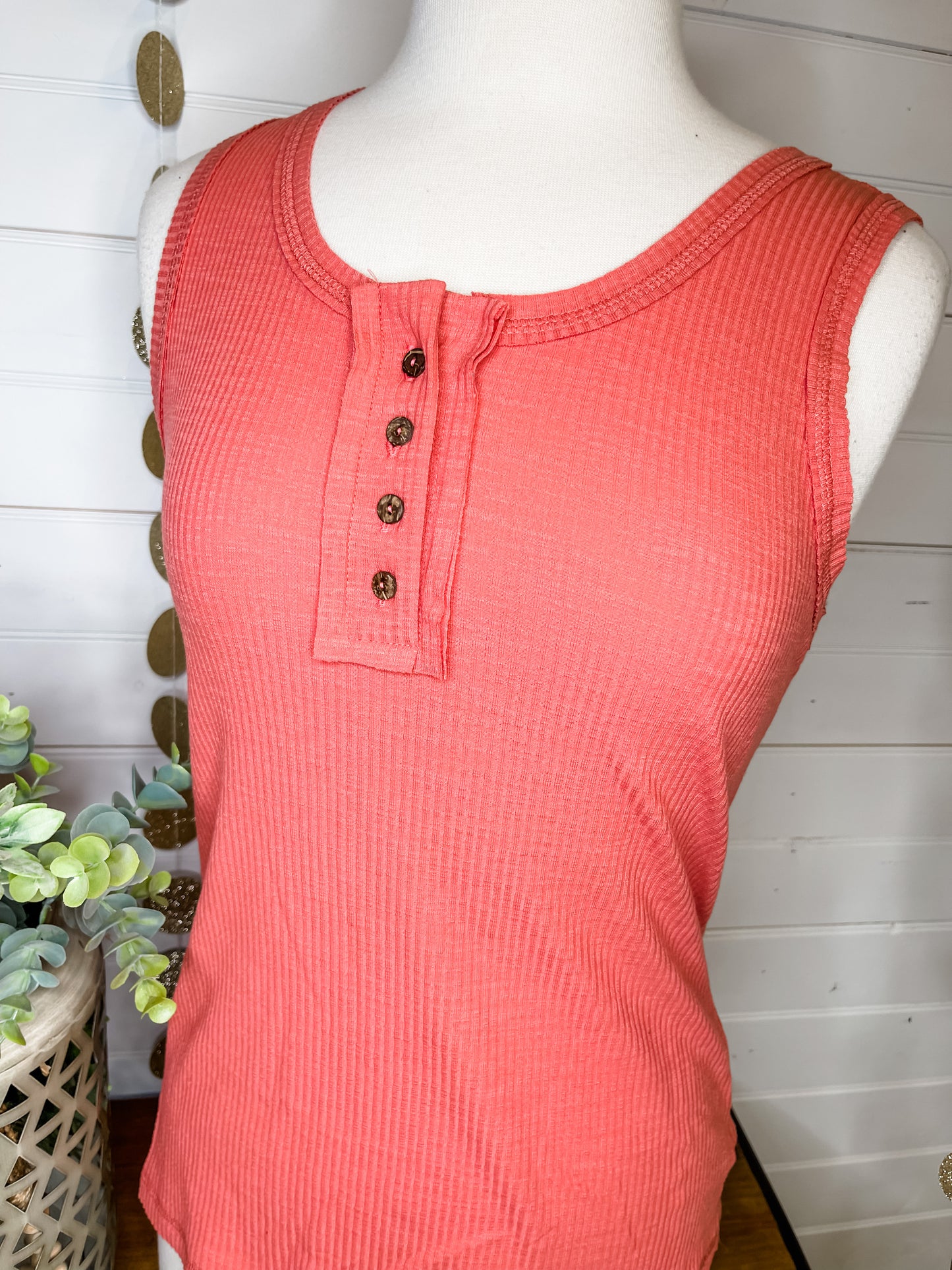 Ribbed Basic Tank Top