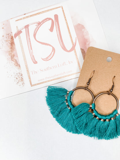 Drop Tassel Earrings